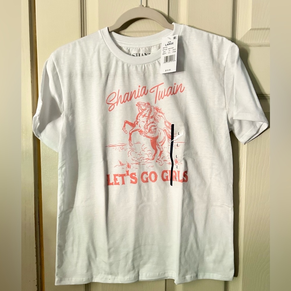 Girls' Shania Twain 'Let's Go Girls' Oversized Graphic T-Shirt LARGE NWT